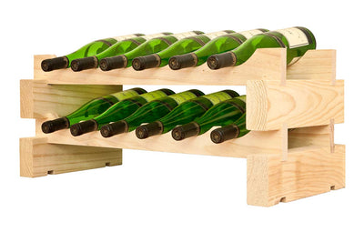 2 x 6 Bottle Modular Wine Rack (Natural) - 5