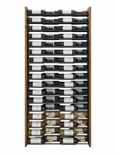 Epicureanist Wall-Mounted Wine Shelf with Horizontal Display Racks (2 Bottles Deep)