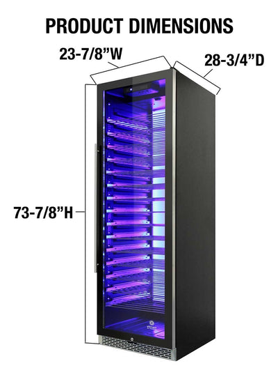 Private Reserve Series 141-Bottle Commercial 168 Single-Zone Wine Cooler 21