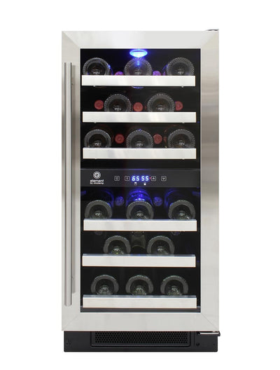 28-Bottle Dual-Zone Wine Cooler (Stainless) 1