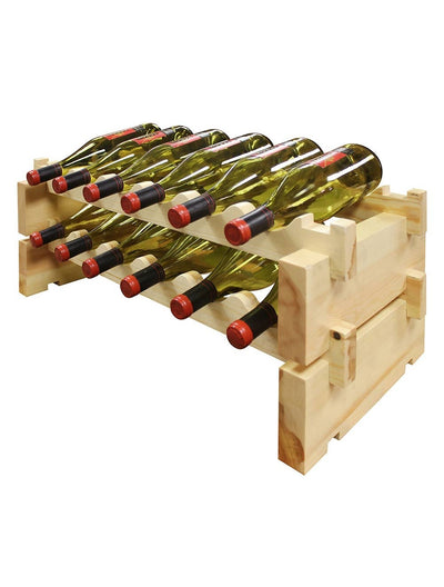 2 x 6 Bottle Modular Wine Rack (Natural) - 4