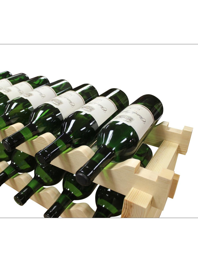 2 x 12 Bottle Modular Wine Rack (Natural) - 6