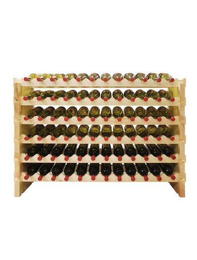 6 x 12 Bottle Modular Wine Rack (Natural) - 1