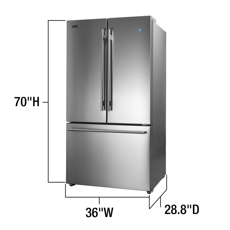 Brama French Door Refrigerator, 18.8 cu. ft., in Stainless Steel