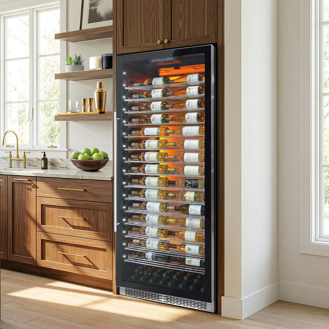 Vinotemp Backlit Series Commercial 300 Wine Cooler, Reversible Hinge,