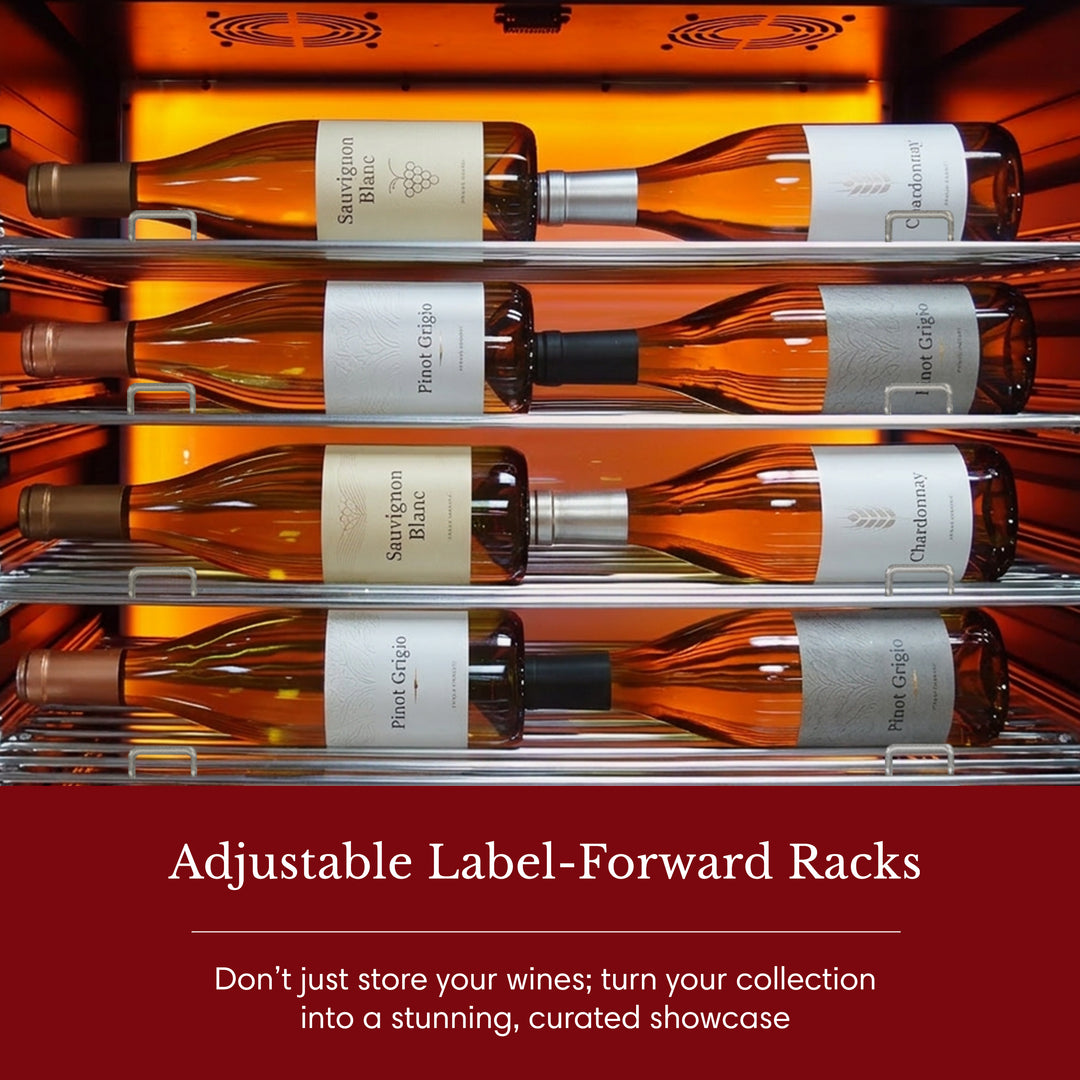 Vinotemp Backlit Series Commercial 300 Wine Cooler, Reversible Hinge,