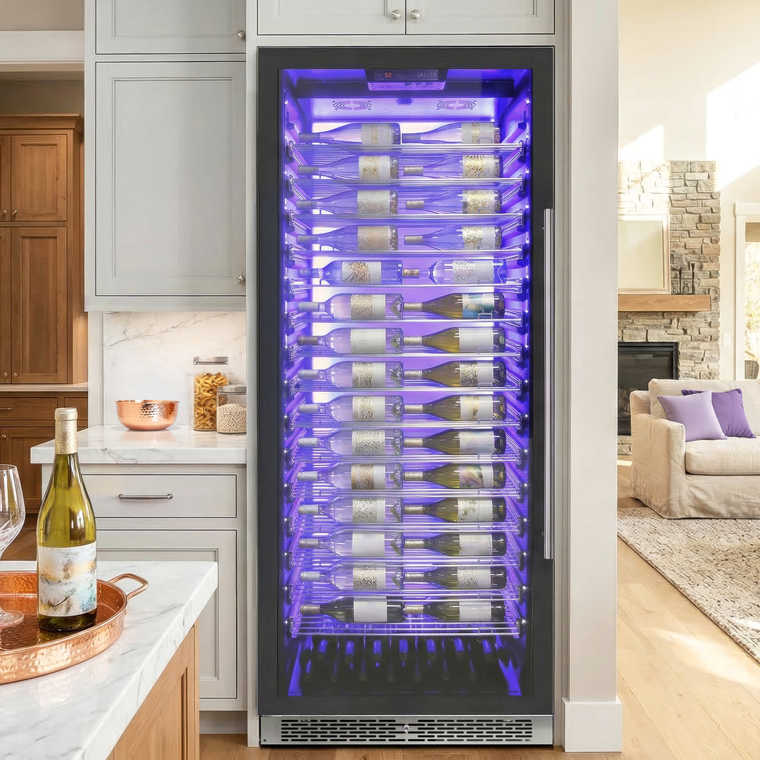 Vinotemp Backlit Series Commercial 300 Wine Cooler, Reversible Hinge,