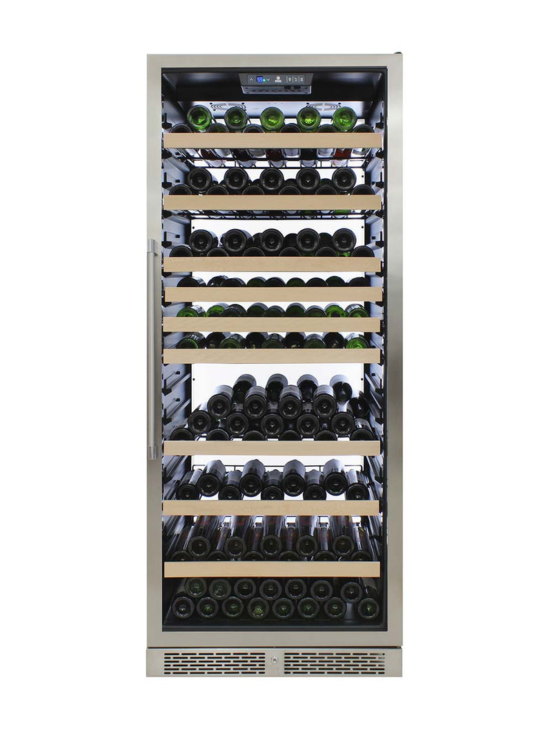 Vinotemp White Backlit Panel Single-Zone Wine Cooler, 173 Bottle Capacity