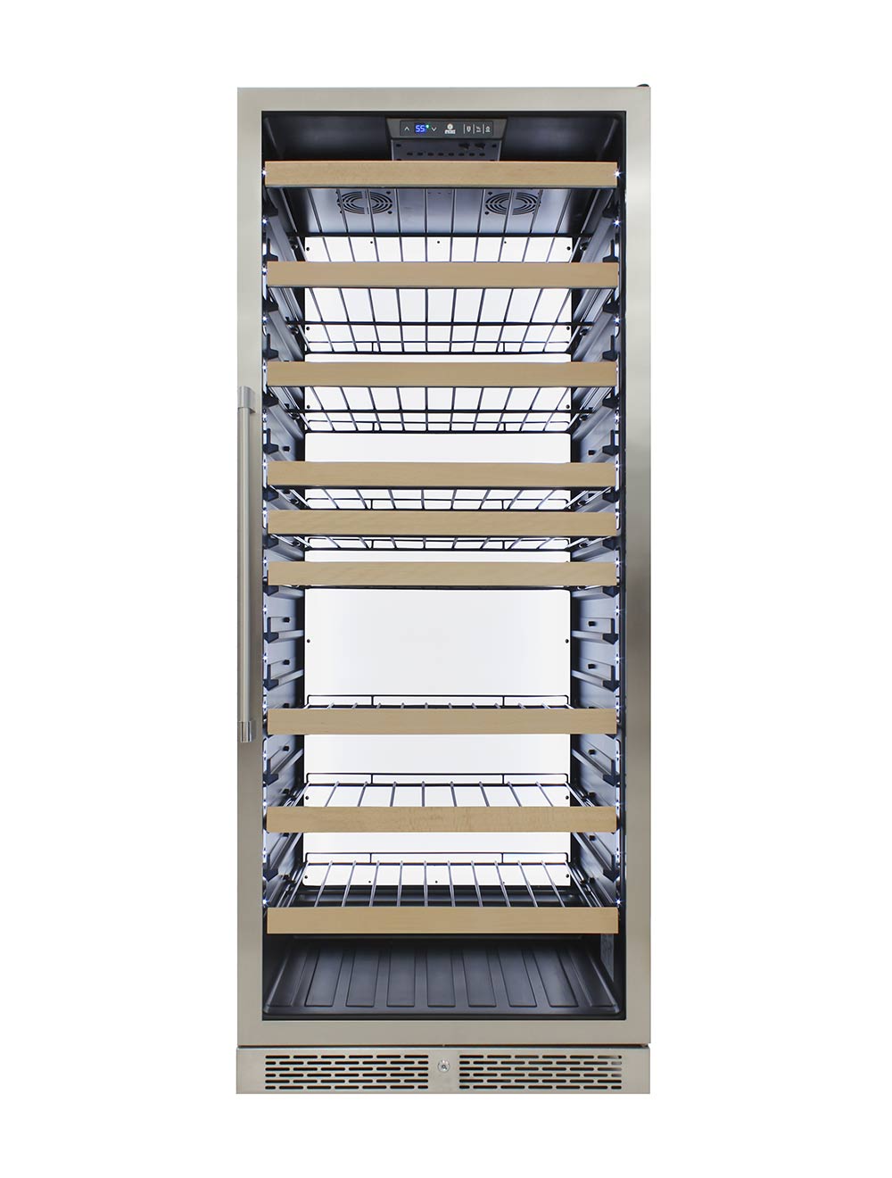 Vinotemp White Backlit Panel Single-Zone Wine Cooler, 173 Bottle Capacity