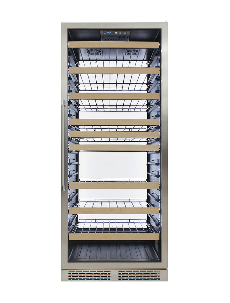 Vinotemp White Backlit Panel Single-Zone Wine Cooler, 173 Bottle Capacity