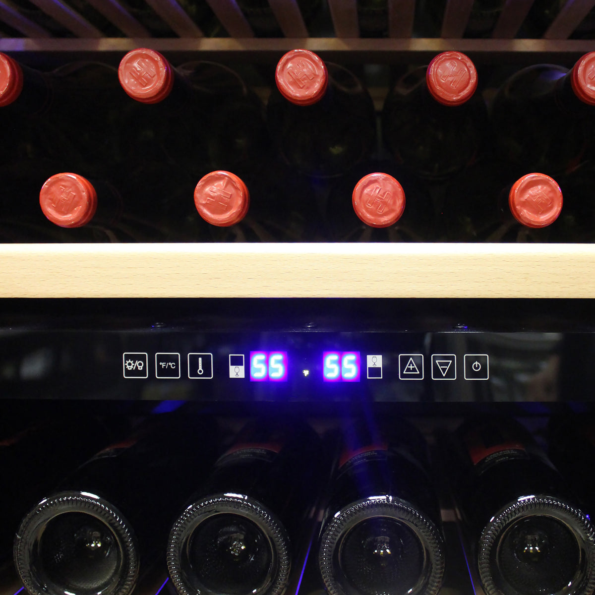 Vinotemp 300-Bottle Garage Wine Cooler with Dual Zone Cooling & Digital Control Panel