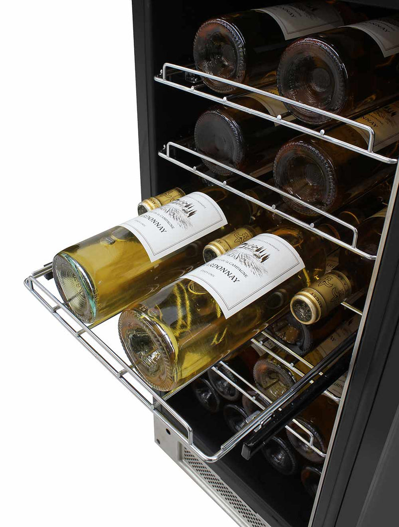 Vinotemp 32-Bottle Single-Zone Wine Cooler, Stainless
