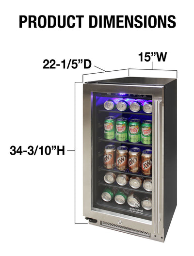 Connoisseur Series 33 Single-Zone Beverage Cooler (Left Hinge)
