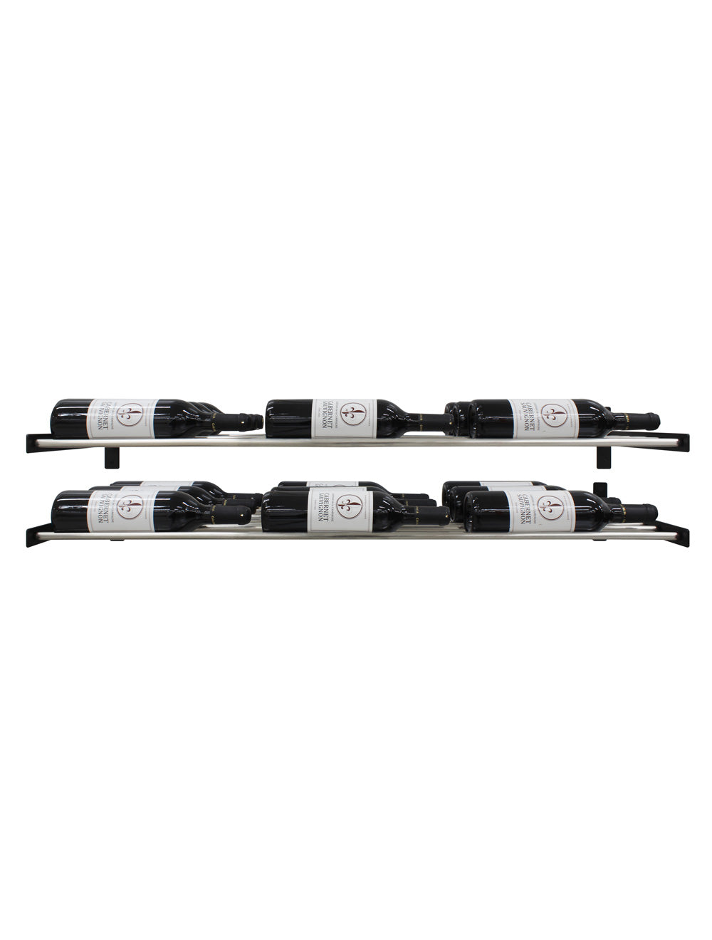 Vinotemp Epicureanist Wall-Mounted Horizontal Display Wine Rack, 3 Bottles Deep