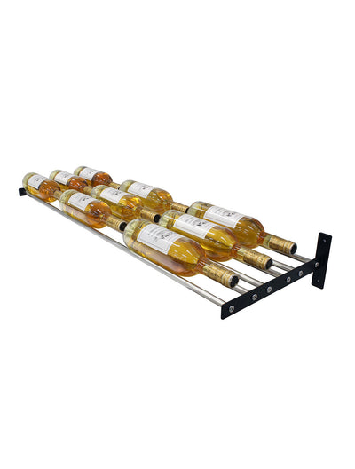 Vinotemp Epicureanist Wall-Mounted Horizontal Display Wine Rack, 3 Bottles Deep
