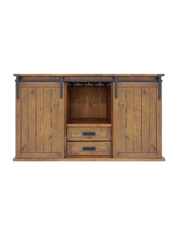 Vinotemp Rustic Wood Wine Cellar Credenza