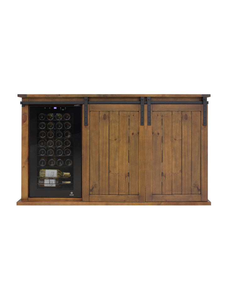 Vinotemp Rustic Wood Wine Cellar Credenza
