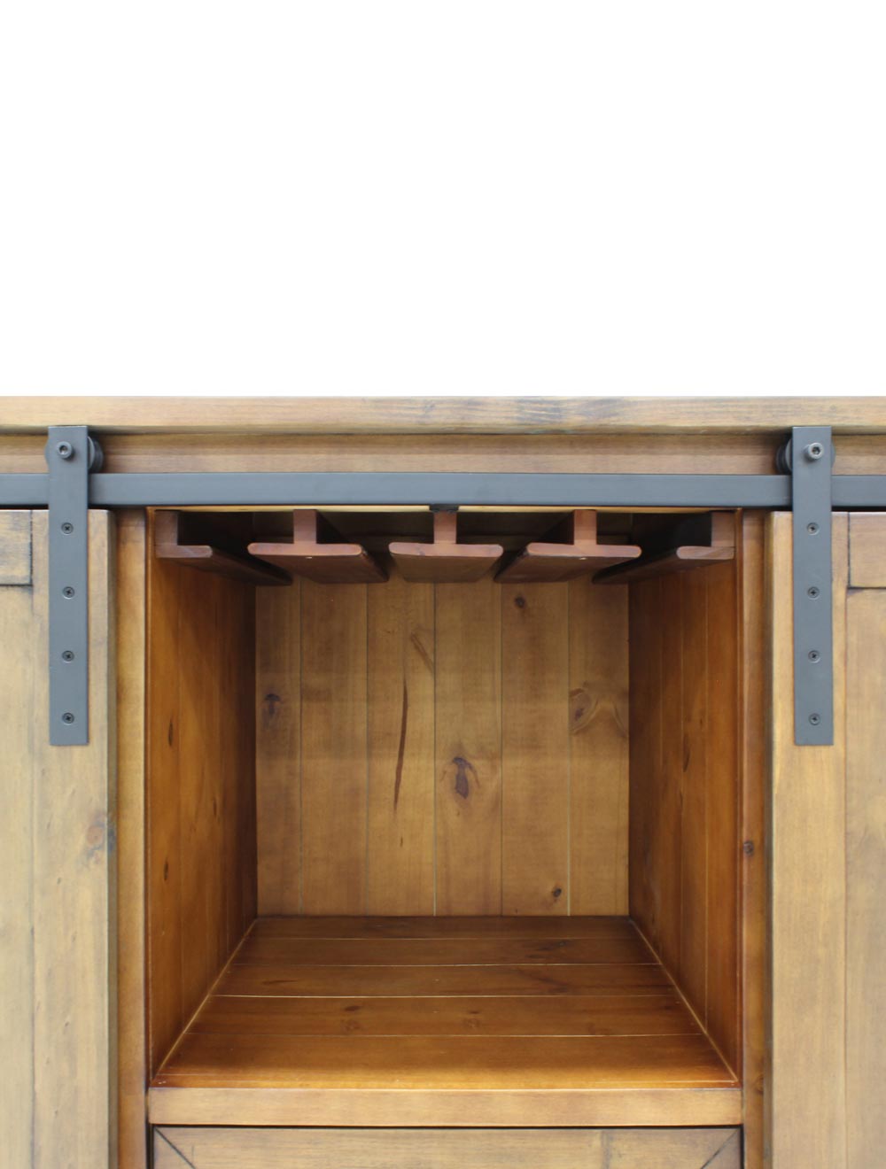 Vinotemp Rustic Wood Wine Cellar Credenza