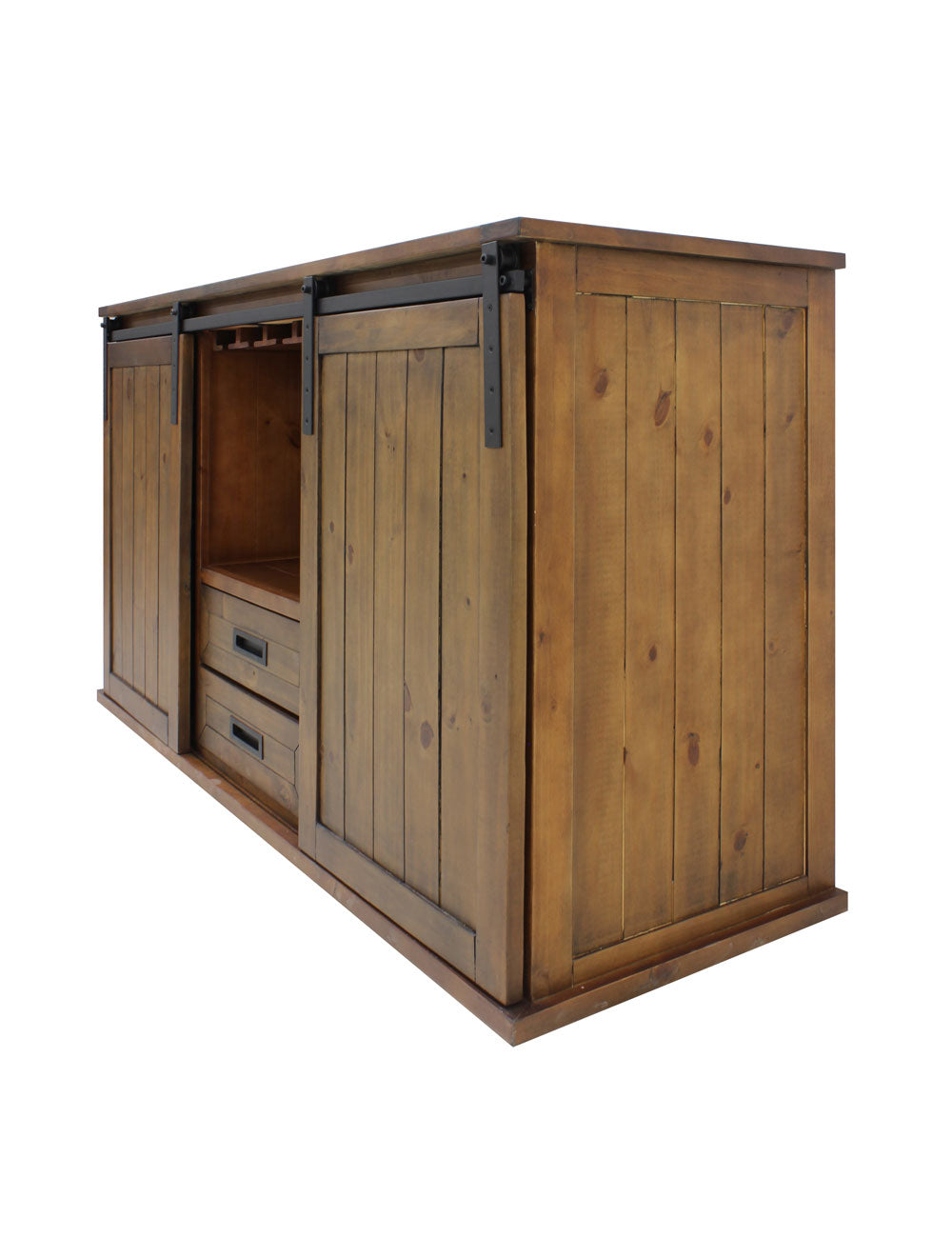 Vinotemp Rustic Wood Wine Cellar Credenza