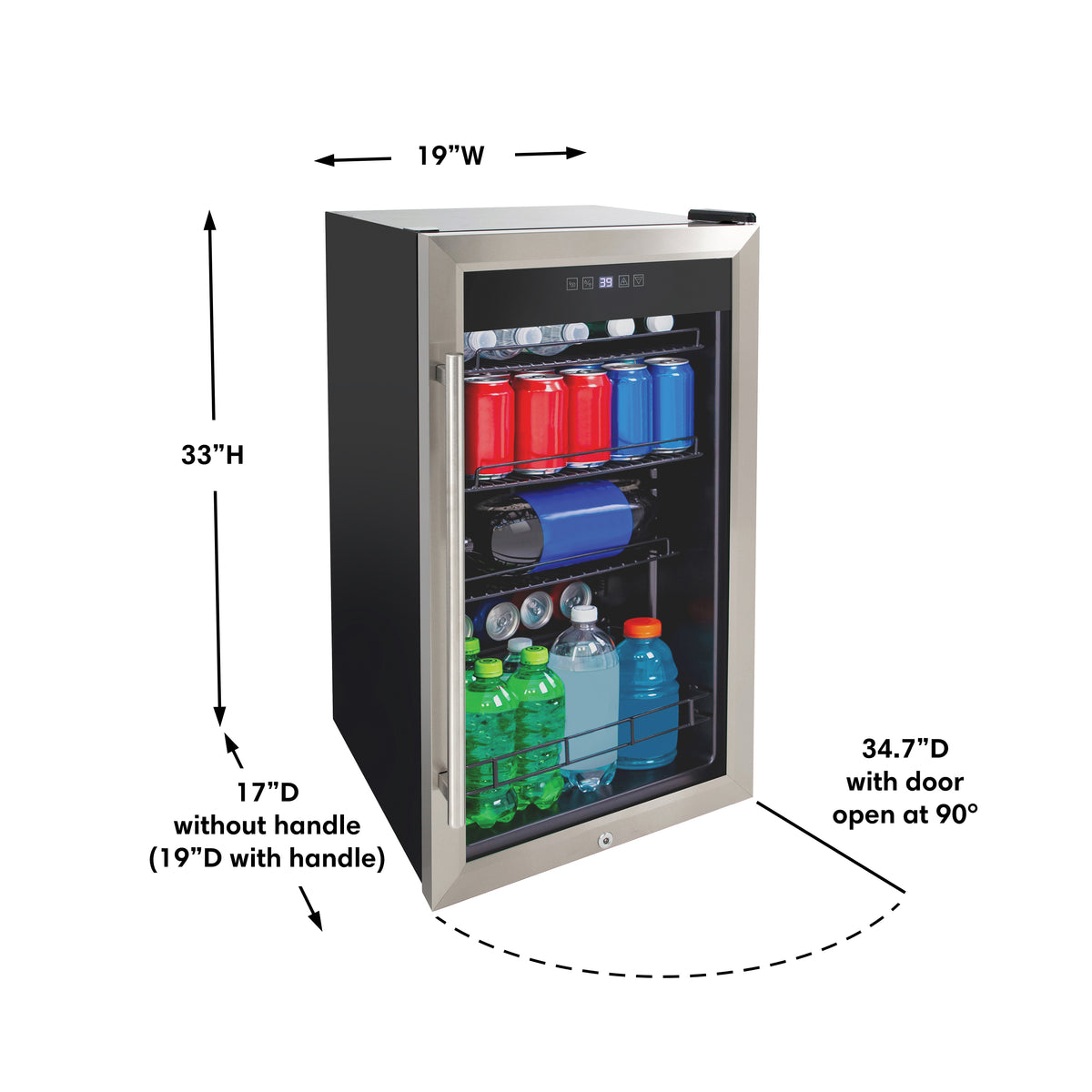 Vinotemp Beverage Center, 108 Can Capacity
