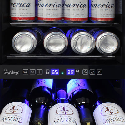 Vinotemp 15" Outdoor Dual-Zone Wine and Beverage Cooler