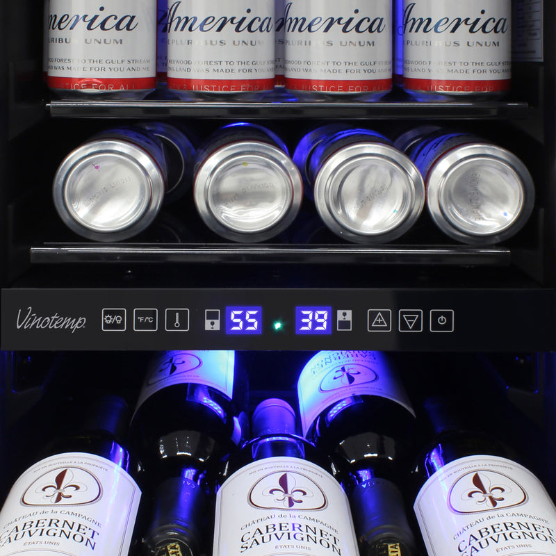 Vinotemp 15" Outdoor Dual-Zone Wine and Beverage Cooler
