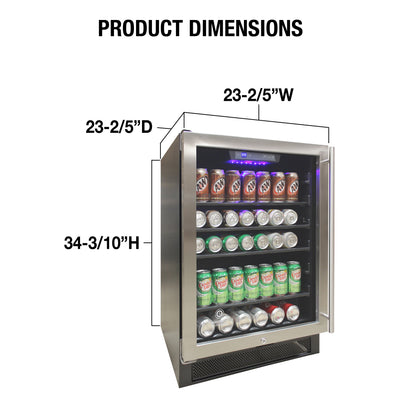 Vinotemp Connoisseur Series 46 Single-Zone Beverage Cooler