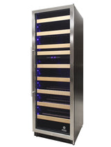Connoisseur Series 168 Dual Zone Wine Cooler Front with Bottles 4