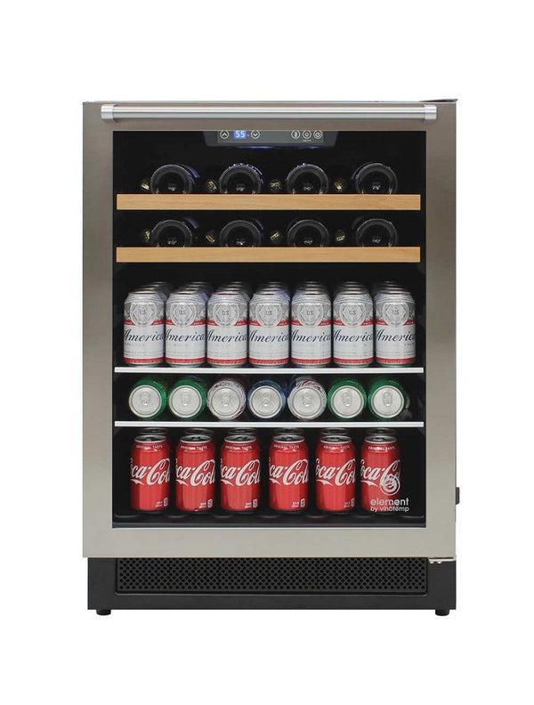 Vinotemp Single-Zone 24" Wine and Beverage Cooler, 16 Bottle and 106 Can Capacity