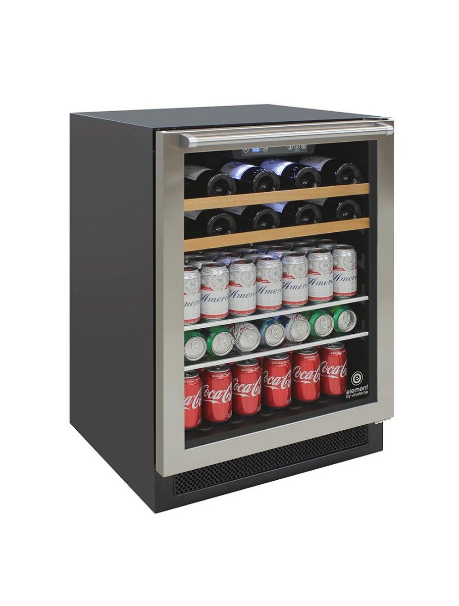 Vinotemp Single-Zone 24" Wine and Beverage Cooler, 16 Bottle and 106 Can Capacity