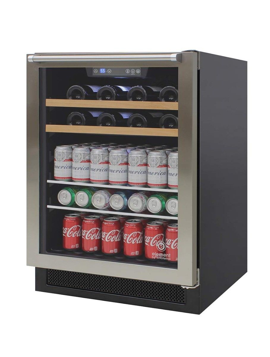 Vinotemp Single-Zone 24" Wine and Beverage Cooler, 16 Bottle and 106 Can Capacity