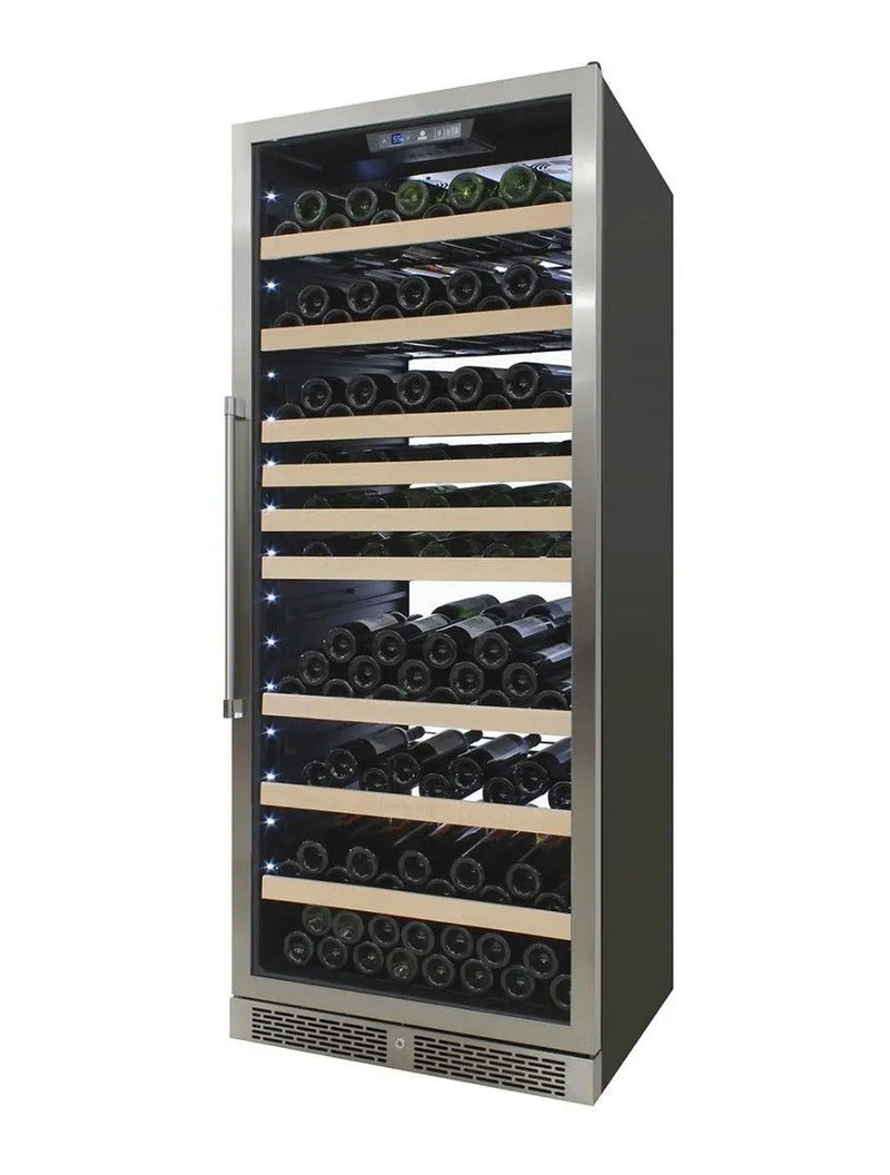 Vinotemp White Backlit Panel Single-Zone Wine Cooler, 173 Bottle Capacity