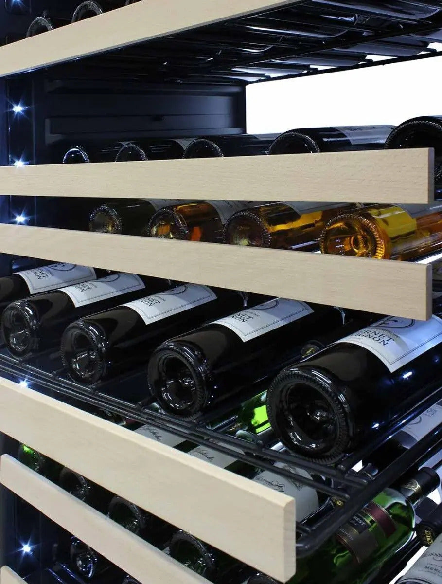 Vinotemp White Backlit Panel Single-Zone Wine Cooler, 173 Bottle Capacity