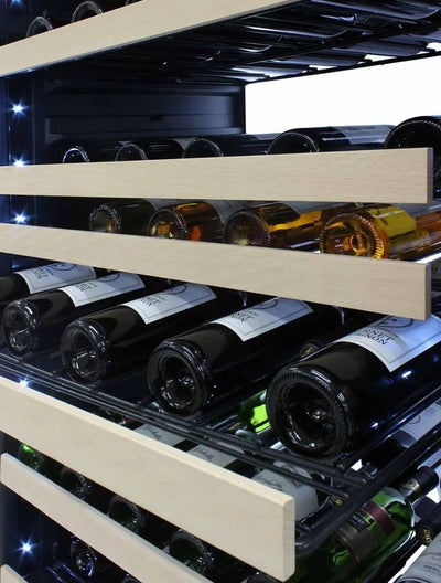 Vinotemp White Backlit Panel Single-Zone Wine Cooler, 173 Bottle Capacity