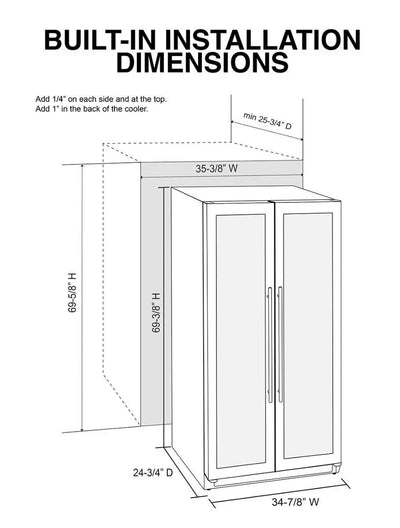 Vinotemp Butler Series Double-Door Wine Cooler