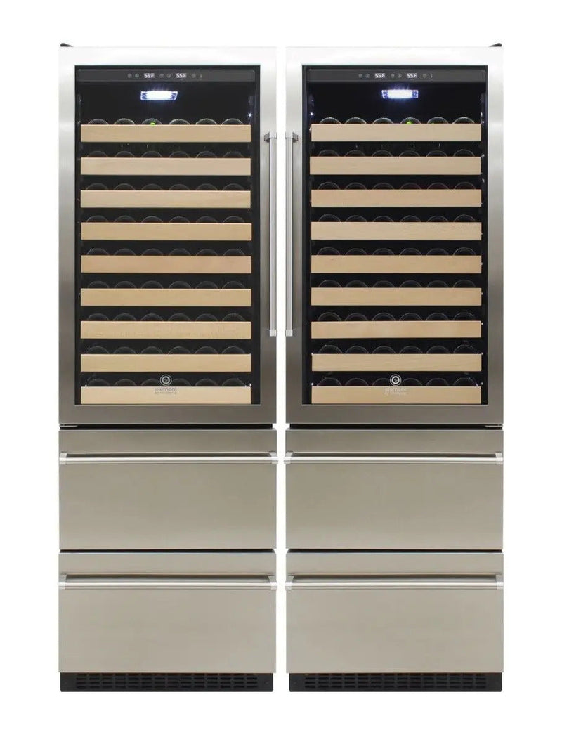 Vinotemp Connoisseur Series Dual-Zone Wine/2 Drawer Beverage Cooler