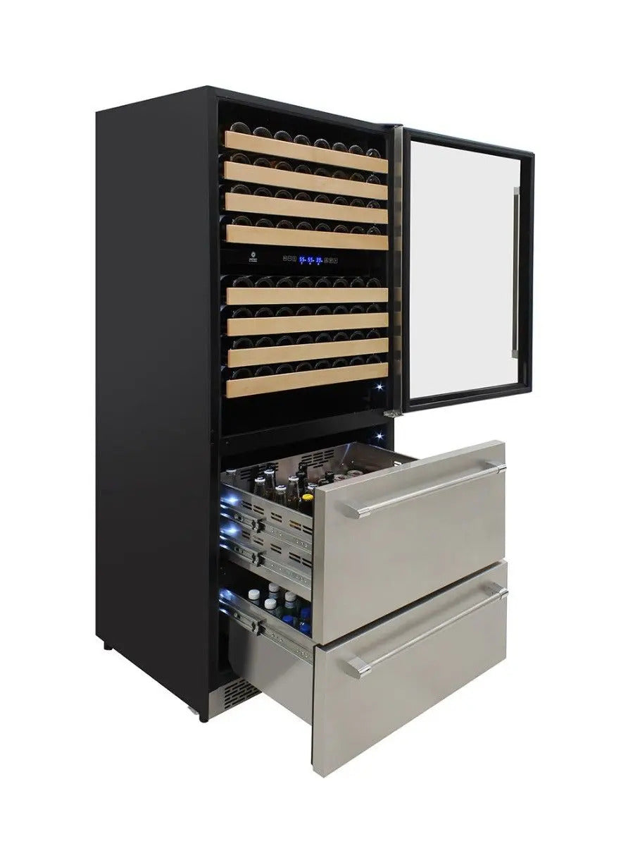 Vinotemp Triple-Zone Wine and Beverage Cooler, 135 Bottle Capacity