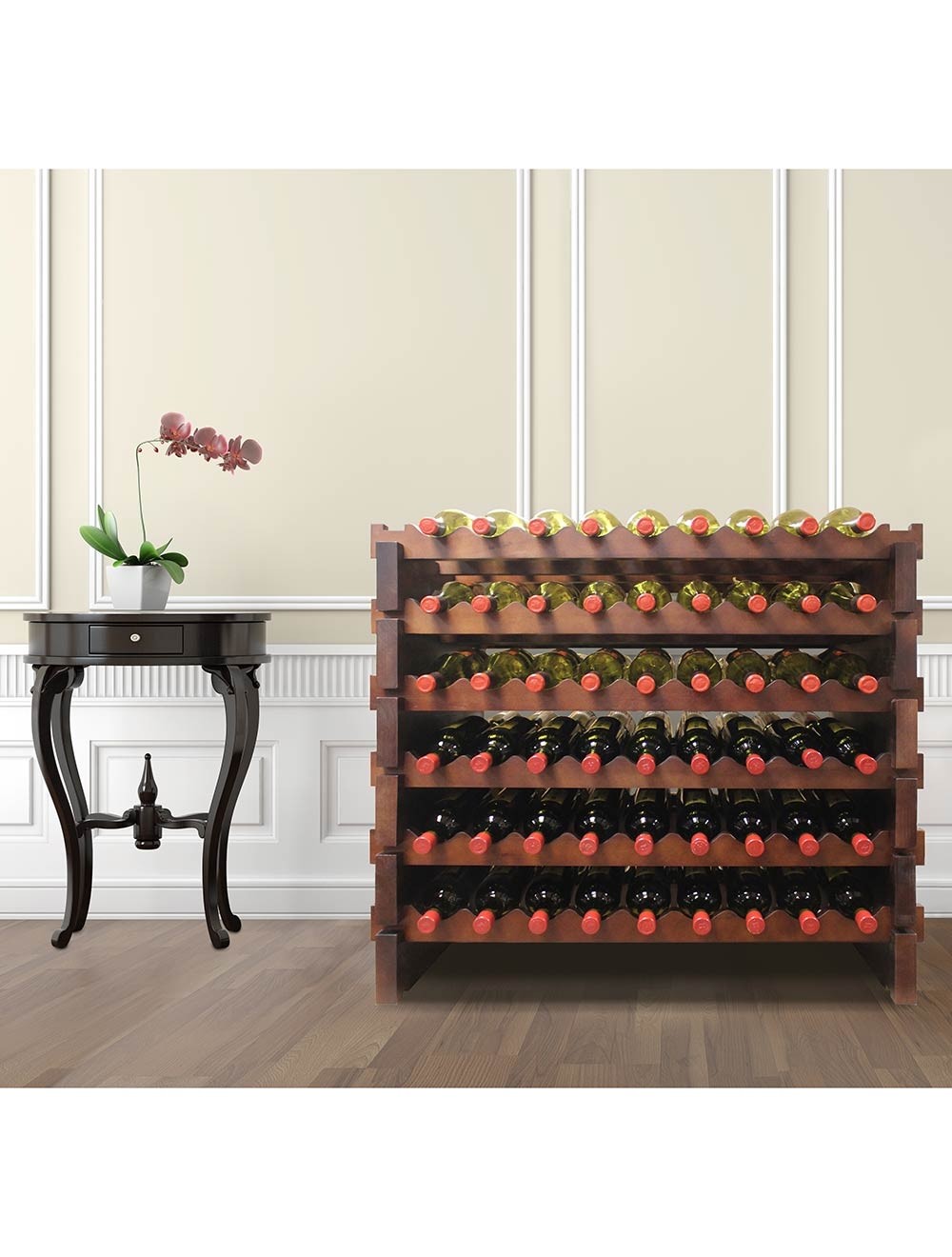 Vinotemp Double Modular Wine Rack, 108 Bottle Capacity