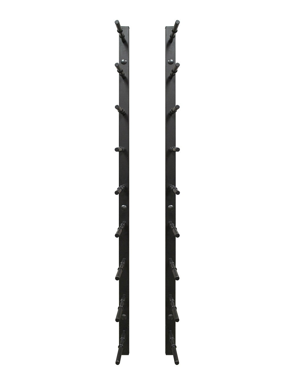 9 Bottle Modern Peg Wine Rack (Black) - 2