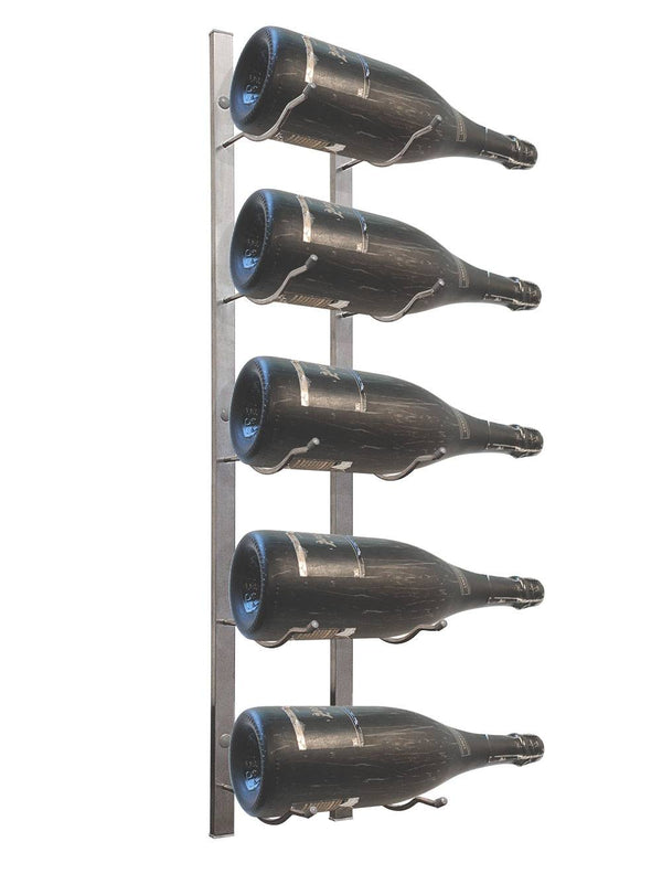 Vinotemp Epicureanist 5-Bottle Magnum Metal Wine Rack, 5 1/4"W x 8"D x 35 3/4"H