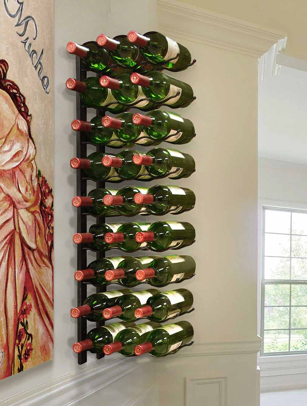 Vinotemp Epicureanist Metal Wine Rack, 27 Bottle Capacity