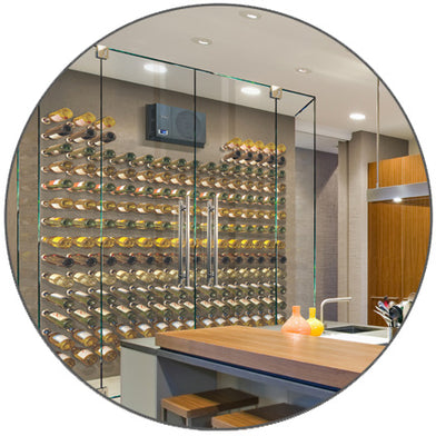 Wine Glass Room (Solid Back Wall)