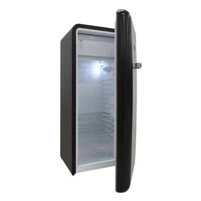 Brama by Vinotemp Retro Refrigerator, in Black