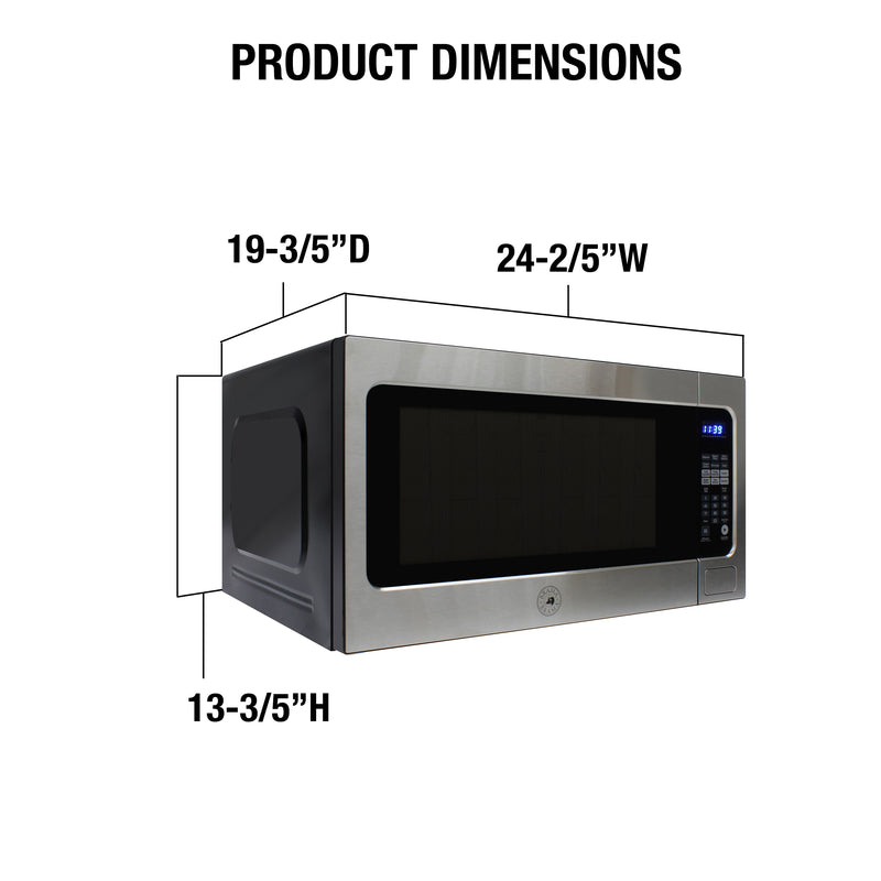 Brama by Vinotemp 24" Built-In Microwave Oven, in Stainless Steel