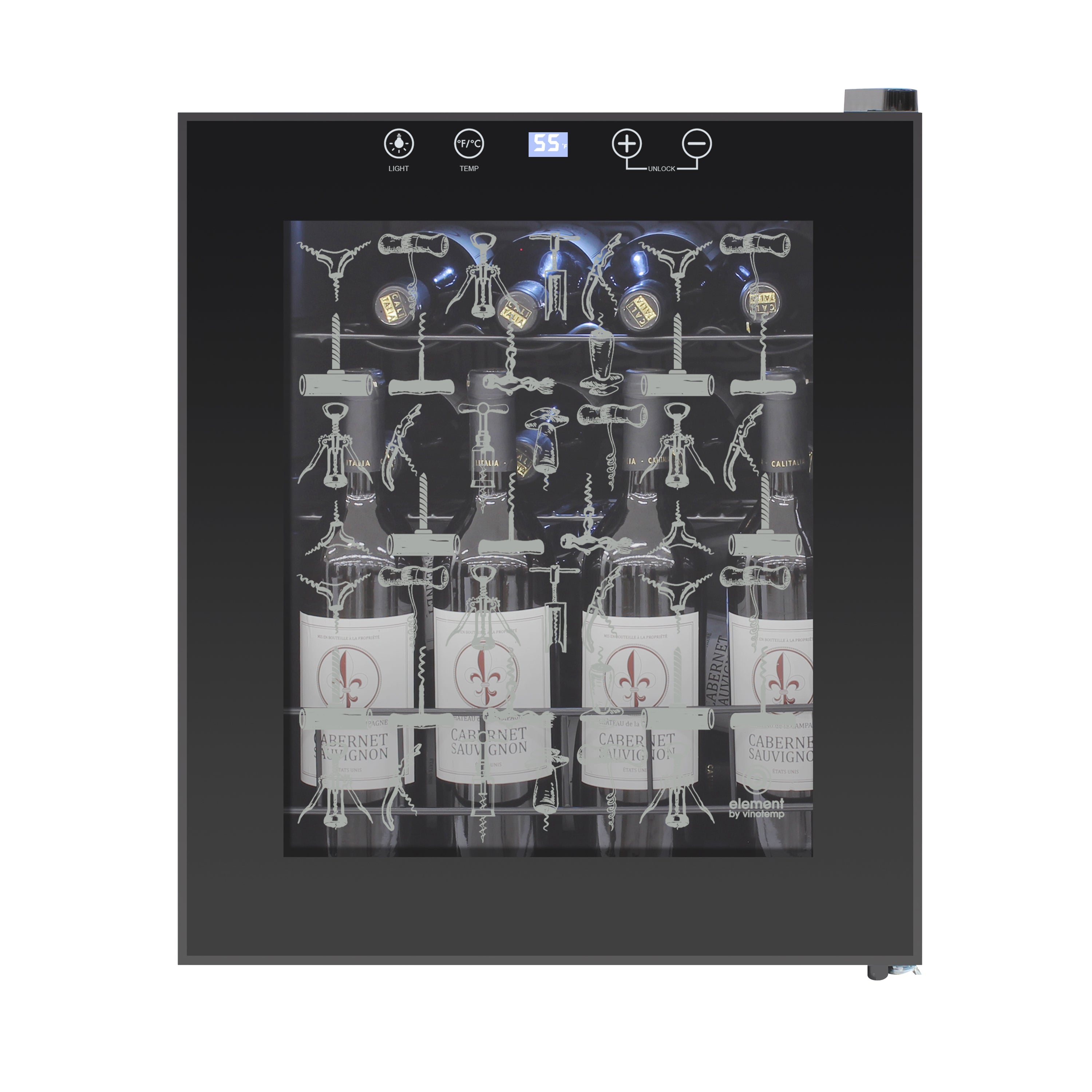 Vinotemp Eco Series Freestanding Single-Zone Wine Cooler with Corkscrew ...