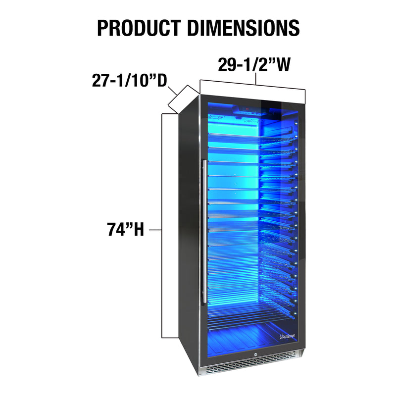 Vinotemp Backlit Series Commercial 300 Wine Cooler