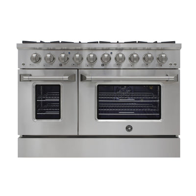 Brama by Vinotemp 48" Double Oven Gas Range, in Stainless Steel