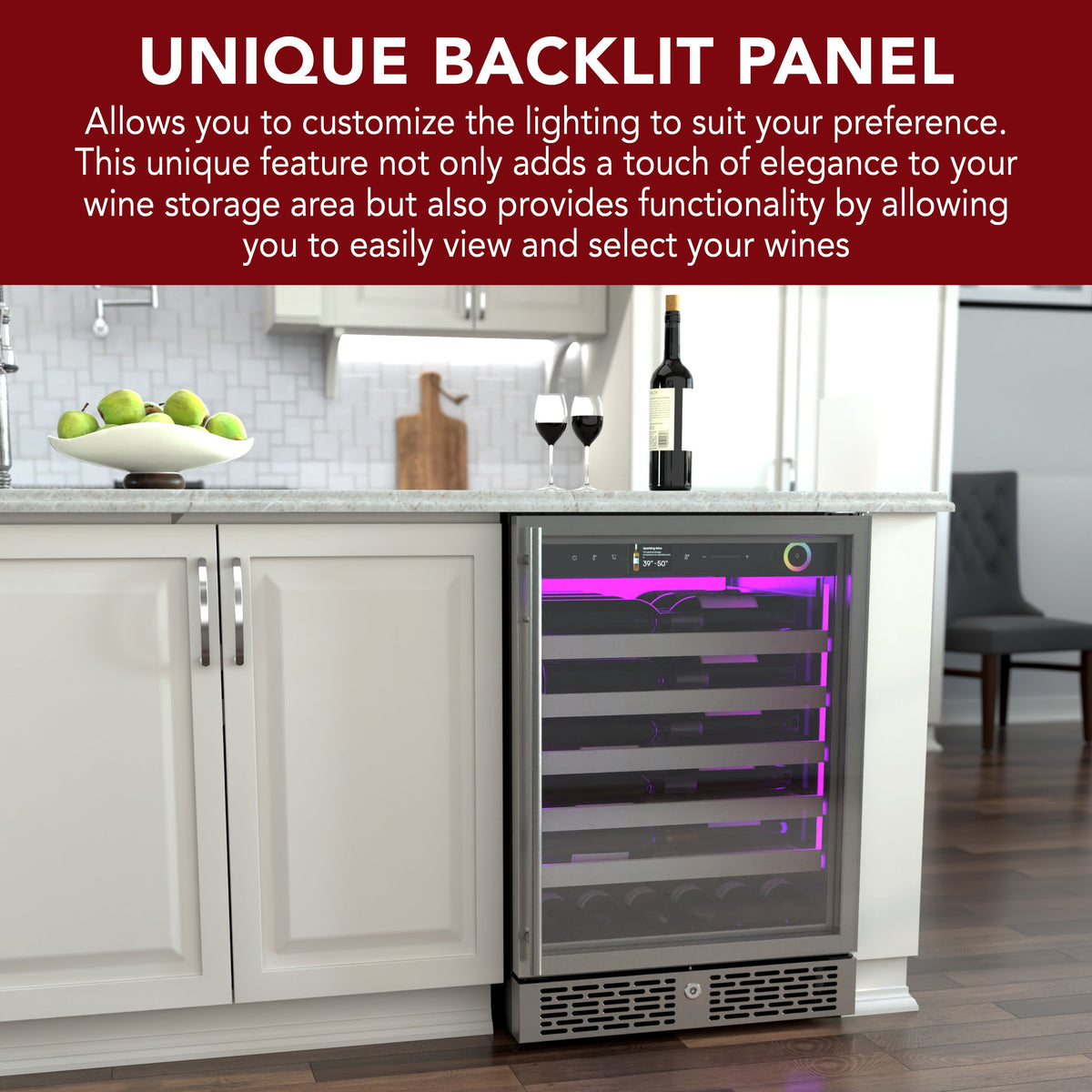 Vinotemp Vinoglow 41-Bottle Single-Zone Wine Cooler