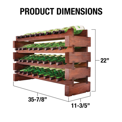 Vinotemp Modular Wine Rack, 4 x 9, 36 Bottle Capacity