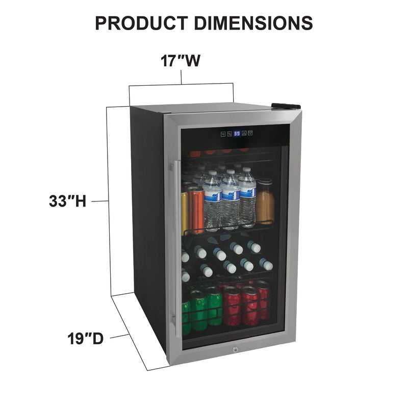 Vinotemp Beverage Center, 108 Can Capacity, in Stainless Steel